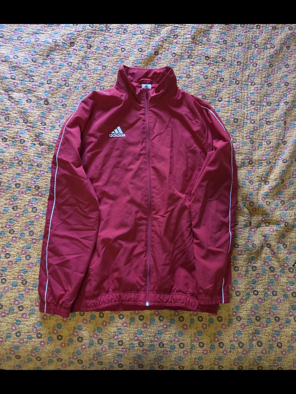 adidas Men’s Red Full-Zip Windbreaker Jacket L